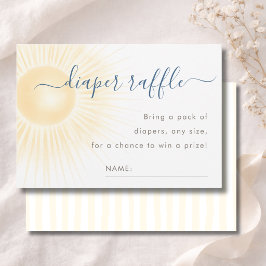 Modern Sunshine Shower Diaper Raffle Ticket Card Tack Kort