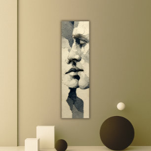 Modern Surreal Porträtt Fragmenterad Bindning Canvastryck