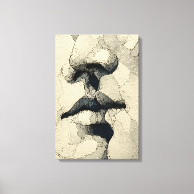 Modern Surreal Porträtt | Fragmenterad Bindning (d Canvastryck (Framsida)