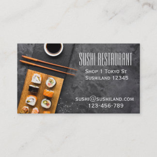Modern sushi-restaurang eller catering visitkort