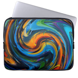 Modern Svängande Abstrakt Konst #30 Laptop Fodral