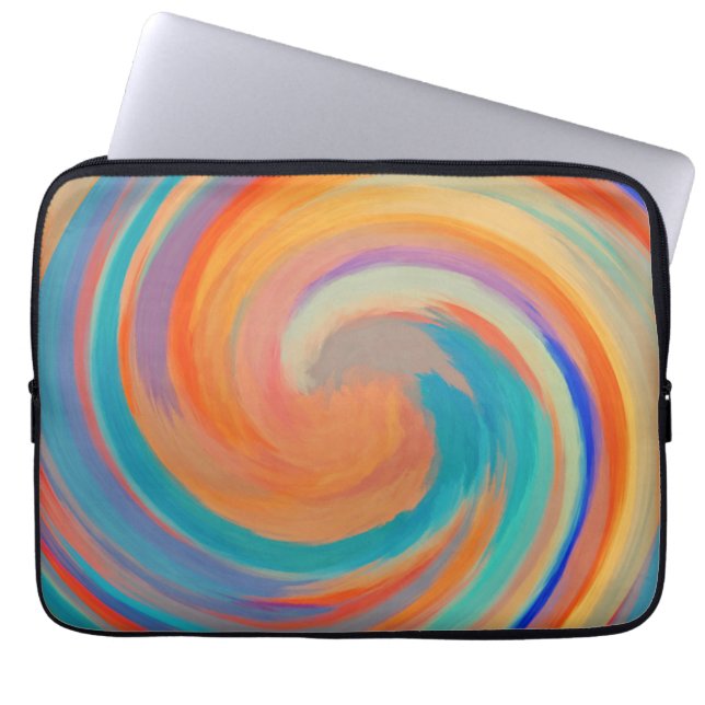 Modern Svängande Abstrakt Konst #8 Laptop Fodral (Framsidan)
