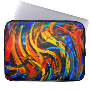 Modern Svängig Abstrakt Konst #11 Laptop Sleeve