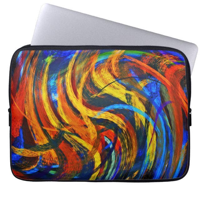 Modern Svängig Abstrakt Konst #11 Laptop Sleeve (Framsidan)