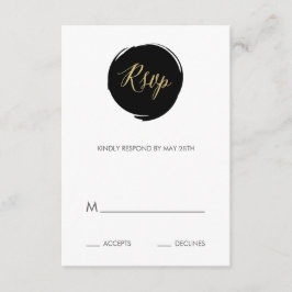 Modern svarskort för penseldrag OSA kort