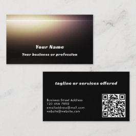 Modern Svart Anpassad QR-kod Professionell Visitkort