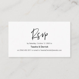 Modern svart avslappnad, elegans, Bröllop OSA Tilläggskort