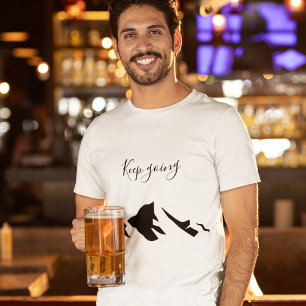 Modern svart Behålla - enkel T Shirt