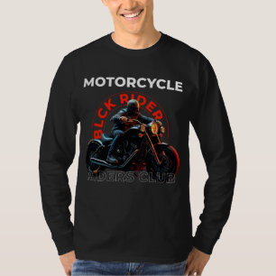Modern svart biker i stil, närmare illustration t shirt