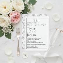 Modern svart blomstermönstrad dyster minimalism