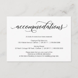 Modern svart Bröllop-calligrafi, bostäder Tilläggskort