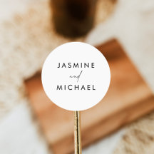 Modern svart Bröllop-kuvertförsegling