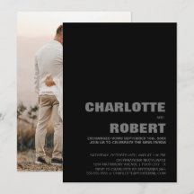 Modern Svart Bröllopsmottagning