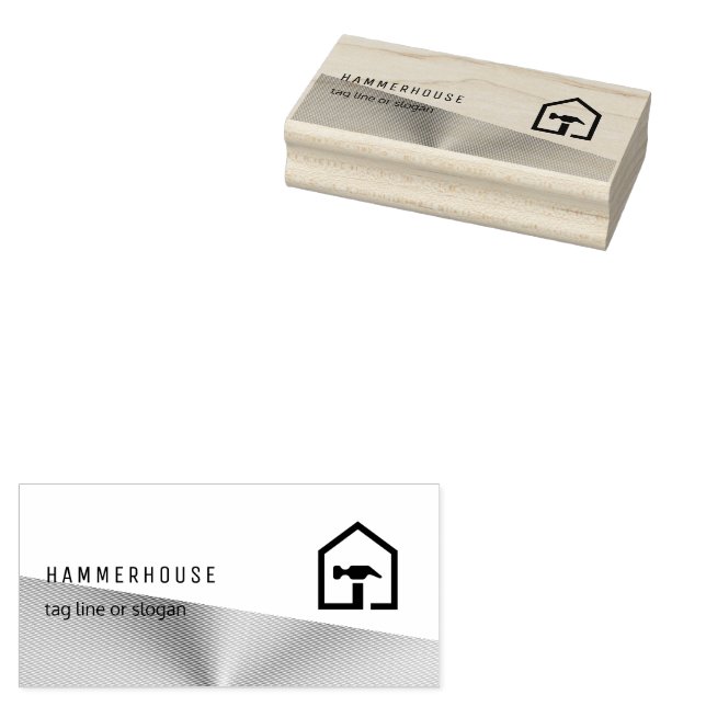 Modern svart & brons konstruktion byggnad stämpel (Stämplad)