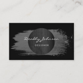 Modern svart coola för vattenfärgabstraktelegant visitkort