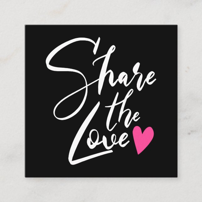 Modern svart coola  vid kärlek-skripttypografi rabattkort (Framsida)