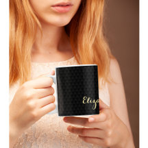 Modern Svart Elegant Guld Skrift Chic Eget Namn