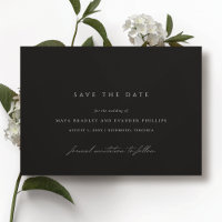 Modern Svart | Elegant Minimalistisk Mörk Bröllop