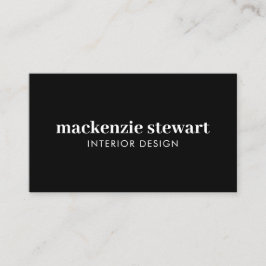 Modern svart, fetstilt Professionell QR-kod Visitkort