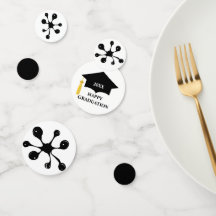 Modern svart fläck examensfirande