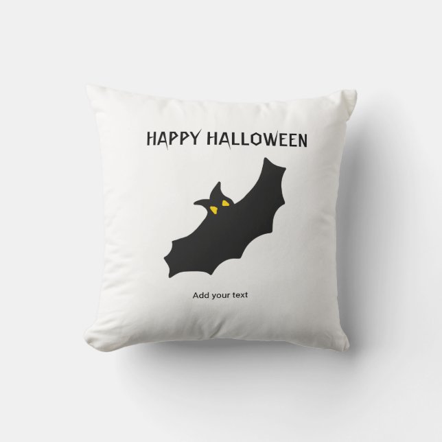 modern svart fladdermus manus Halloweenfest  Kudde (Framsida)