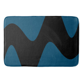 Modern Svart Flod Rosa Badrumsmatta