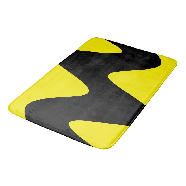 Modern Svart Flod Salvia Grön Badrumsmatta (Vinklad)