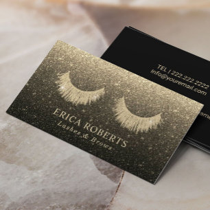 Modern svart för snärtMakeupkonstnär & guld- Visitkort
