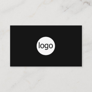 Modern Svart Företagskultur Anpassad Logotyp Cir Visitkort