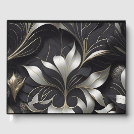 Modern svart gästbok