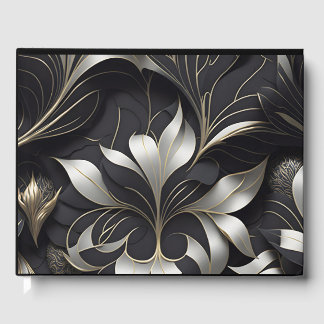 Modern svart gästbok