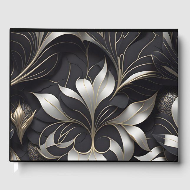 Modern svart gästbok (Framsida)