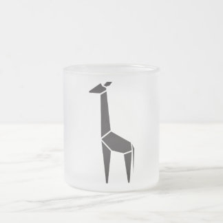 Modern svart giraffsymbol frostad glasmugg