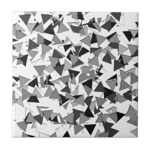 Modern svart, grå färg och geometriska trianglar kakelplatta