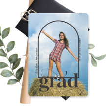 Modern svart grad Arch Photo Student-meddelande