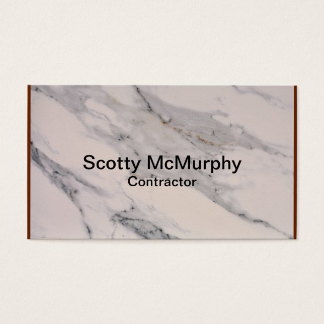 Modern svart grått rosa marmor mönster visitkort (Framsidan)