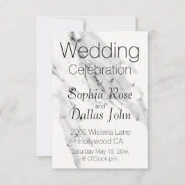 Modern svart grått, vit marmor mönster inbjudningar