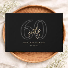 Modern Svart Guld 60-årsdag Gästböcker