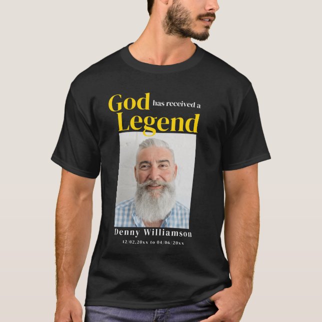 Modern svart guld gud fick en legend begravning T- T Shirt (Framsida)