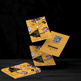 Modern Svart Guld Gul Anpassad Skönhetssalong Spa Flygblad