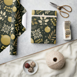 Modern svart-Guld-jul Presentpapper