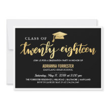 Modern svart Guld| Klassen Student i 2018 års skri