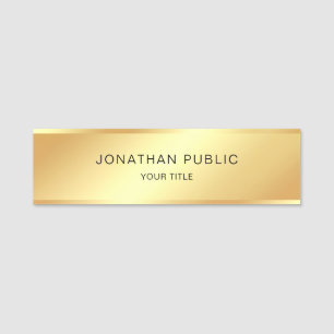 Modern Svart Guld Mall Professionell Elegant Namnbricka