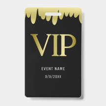 Modern svart guld VIP-pass