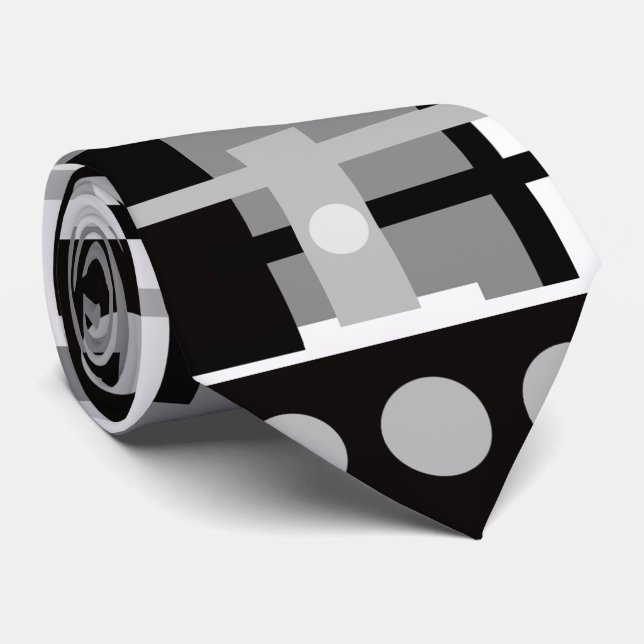 Modern svart i mitten av århundradet, Grått White- Slips (Rullad)