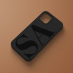 Modern svart inledande minimal contemporary<br><div class="desc">Modern svart,  inledande monogram,  minsta möjliga contemporary-höljedesign.</div>