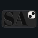 Modern svart inledande minimal contemporary<br><div class="desc">Modern svart,  inledande monogram,  minsta möjliga contemporary-höljedesign.</div>