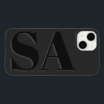 Modern svart inledande minimal contemporary<br><div class="desc">Modern svart,  inledande monogram,  minsta möjliga contemporary-höljedesign.</div>