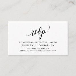 Modern svart kalligrafi, Bröllop OSA Tilläggskort