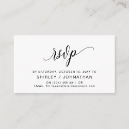 Modern svart kalligrafi, Bröllop OSA Tilläggskort